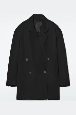 COS Oversized Draped Double-Breasted Blazer