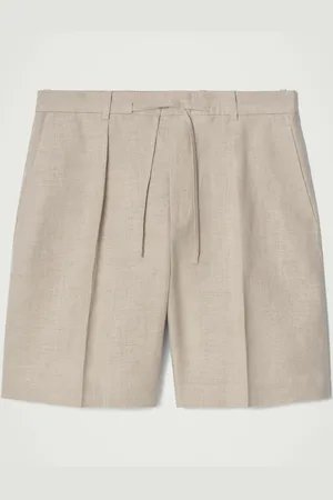COS Tailored Drawstring Linen Shorts in
