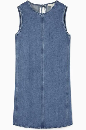 COS Paneled Denim Shift Dress