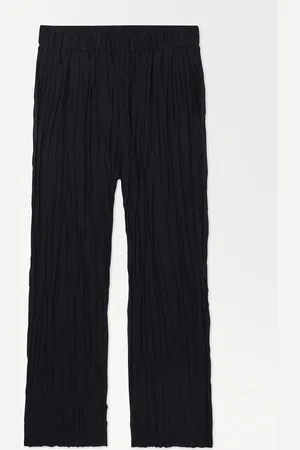 COS The Crinkled Barrel-Leg Trousers in