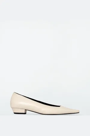 COS Square-Toe Leather Court Shoes