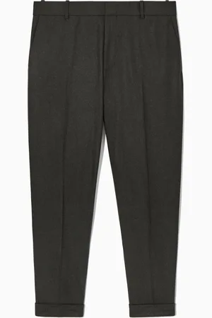 COS Turn-Up Tapered Wool Trousers in