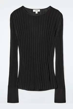 COS Rib-Knit Long-Sleeved Top