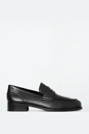 COS Pintucked Leather Penny Loafers