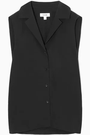 COS Sleeveless Camp-Collar Pure Silk Blouse
