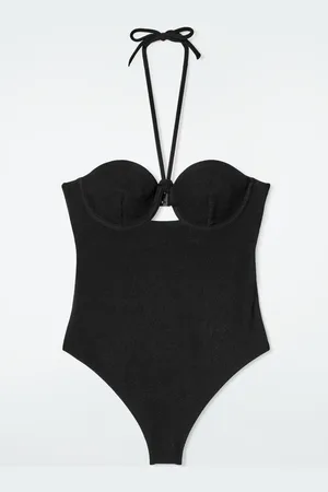COS Ribbed Underwired Halterneck Swimsuit