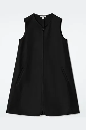 COS Scuba-Jersey Zip-Up Mini Dress