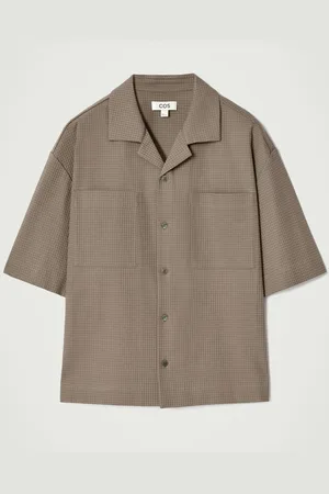 COS Relaxed Textured Cotton Resort Shirt in
