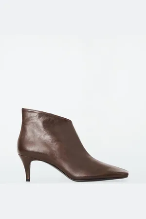 COS Square-Toe Leather Ankle Boots