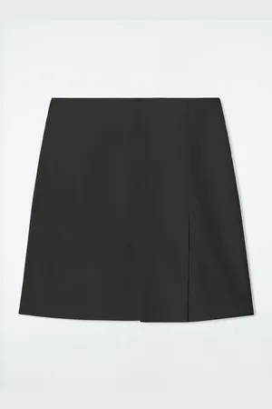 COS Wrap-Effect Wool Mini Skirt
