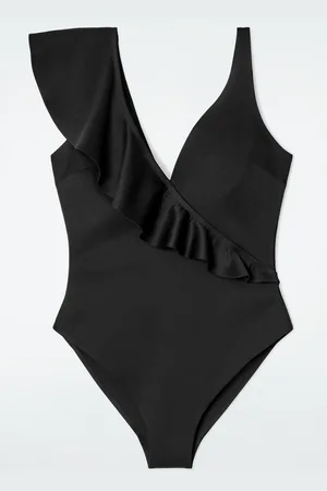 COS Asymmetric Ruffled Swimsuit
