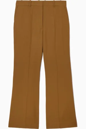 COS Regular Flared Wool Trousers in