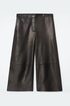 COS The Leather Barrel-Leg Culottes