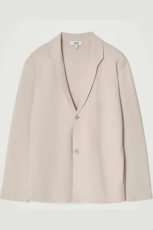 COS Knitted Linen Single-Breasted Blazer in