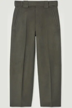 COS The Wool Barrel-Leg Trousers in
