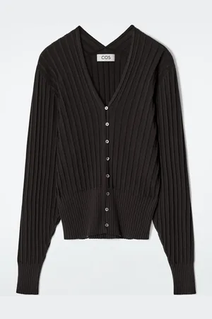 COS Rib-Knit Silk Cardigan