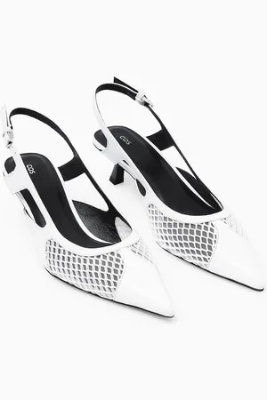 COS Pointed Mesh Slingback Kitten Heels