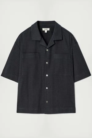 COS Relaxed Textured Cotton Resort Shirt in