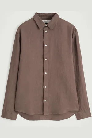 COS Relaxed Linen Long-Sleeved Shirt in