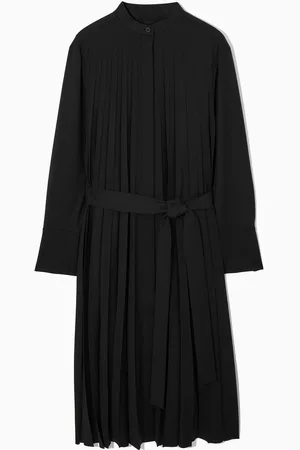 COS Pleated Wool-Blend Shirt Dress