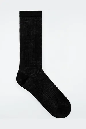 COS Sheer Ribbed Wool Socks