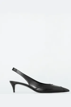 COS Perforated Leather Slingback Heels