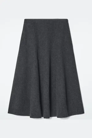 COS Boiled-Wool Midi Skirt