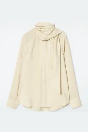 COS Scarf-Detail Silk Blouse in