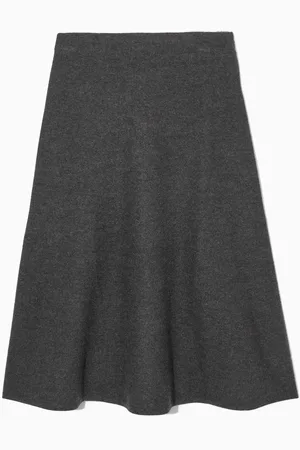 COS Flared Merino Wool Midi Skirt