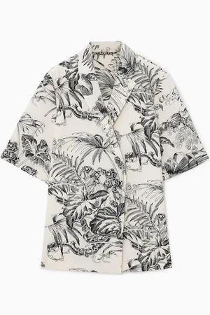 COS Botanical-Print Short-Sleeved Blazer