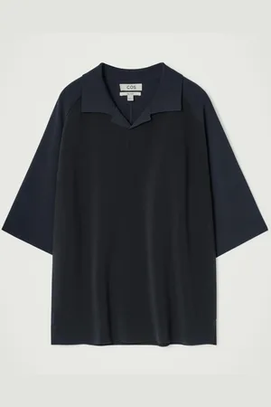 COS Colour-Block Double-Faced Polo Shirt in