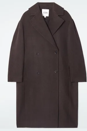 COS Double-Breasted Wool-Herringbone Coat