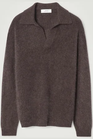 COS The Brushed-Cashmere Polo Shirt in