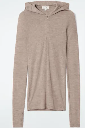 COS Slim Half-Zip Wool Hoodie