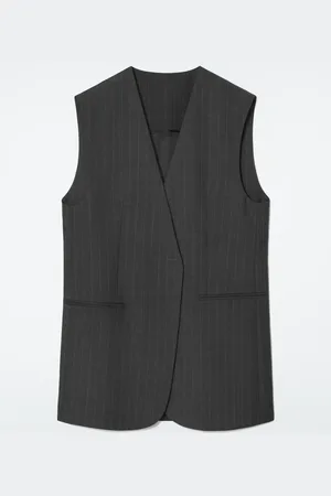 COS Pinstriped Wool Waistcoat