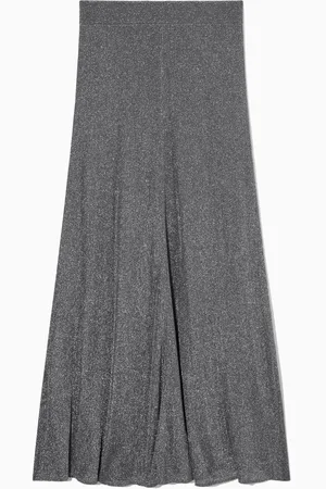COS Sparkly Ribbed-Knit Maxi Skirt