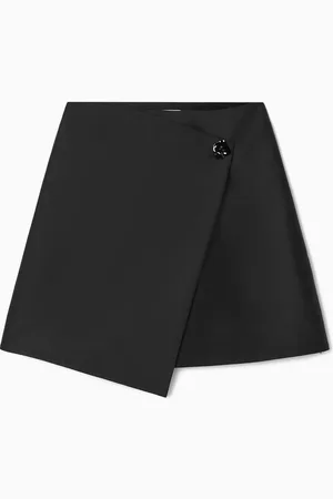 COS Brooch-Detail Wool-Blend Mini Skirt