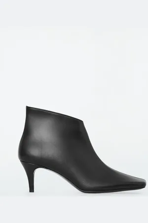 COS Square-Toe Leather Ankle Boots