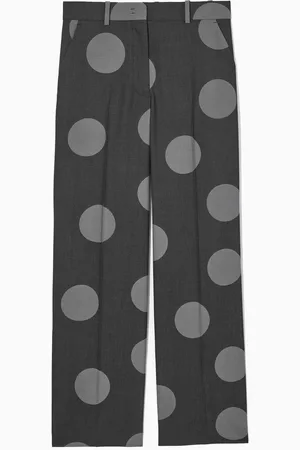 COS Regular Polka-Dot Straight-Leg Wool Trousers in