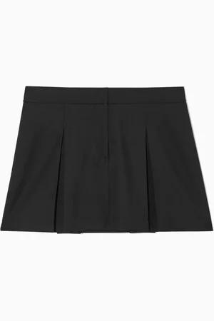 COS Low-Rise Pleated Wool Mini Skirt
