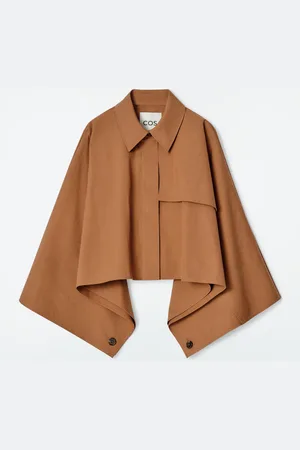 COS Oversized Cropped Trench Coat Cape
