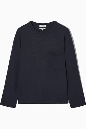 COS Relaxed Wool-Blend Long-Sleeved T-Shirt in