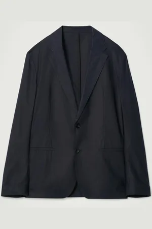 COS Relaxed Single-Breasted Cotton Blazer
