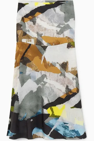 COS Printed Flared Maxi Skirt
