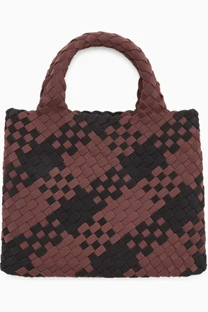 COS Mini Checked Woven Tote Bag