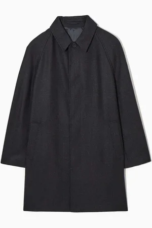 COS Checked Felted-Wool Car Coat