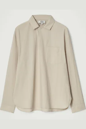 COS Cotton-Seersucker Popover Shirt in