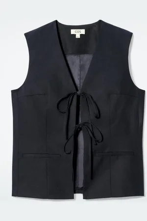COS Tie-Front Waistcoat in