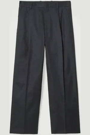 COS Relaxed Cotton Straight-Leg Trousers in