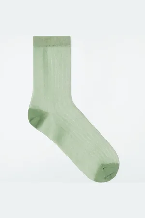 COS Ribbed Sheer Socks